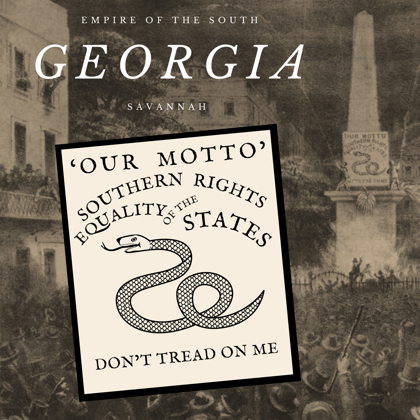 "Southern Rights" Savannah, Georgia Secession Banner Stickers/Magnets