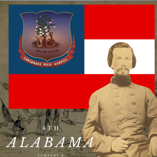 4th Alabama Infantry - Co. D, Canebrake Rifle Guards Flag Stickers