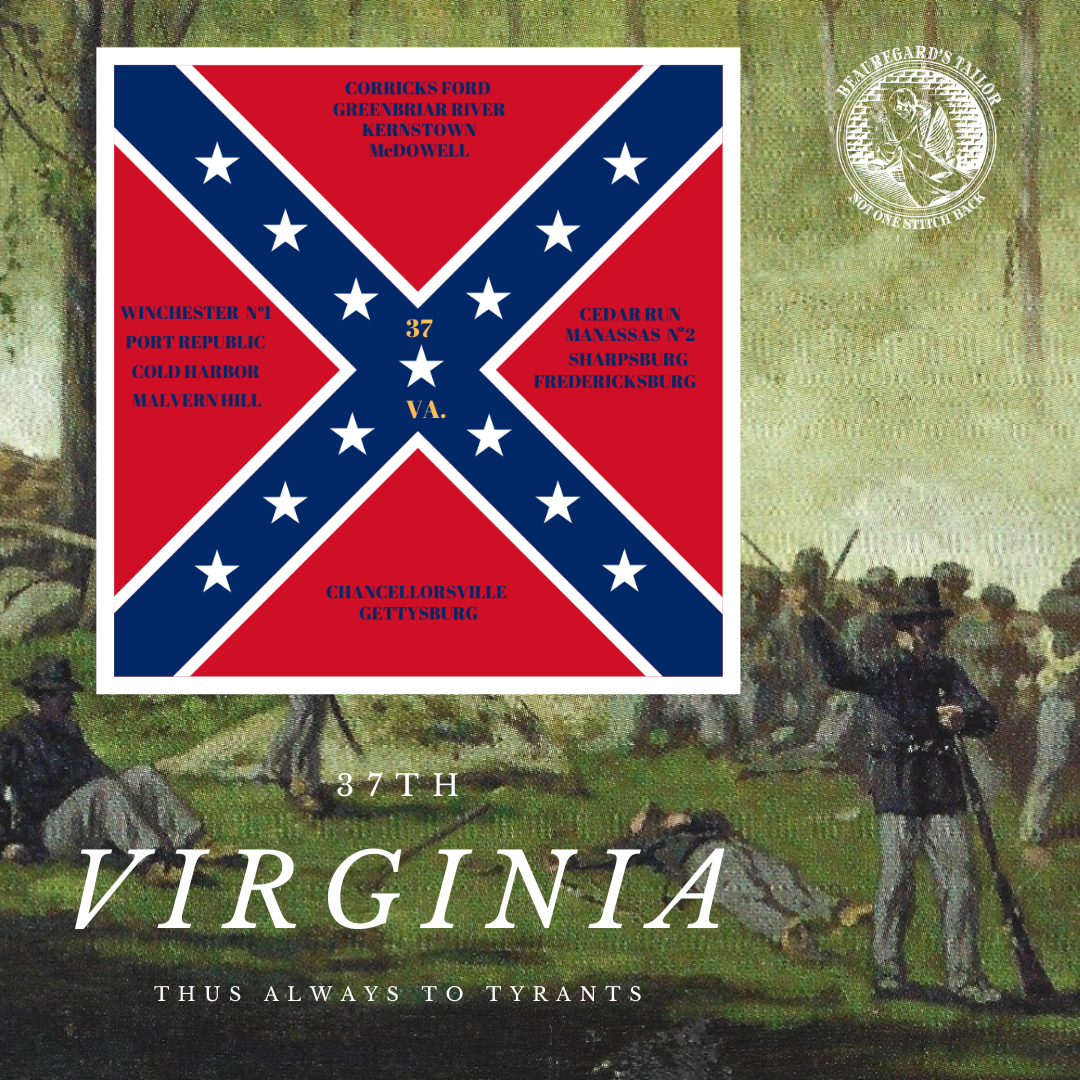 37th Virginia Infantry Flag Sticker