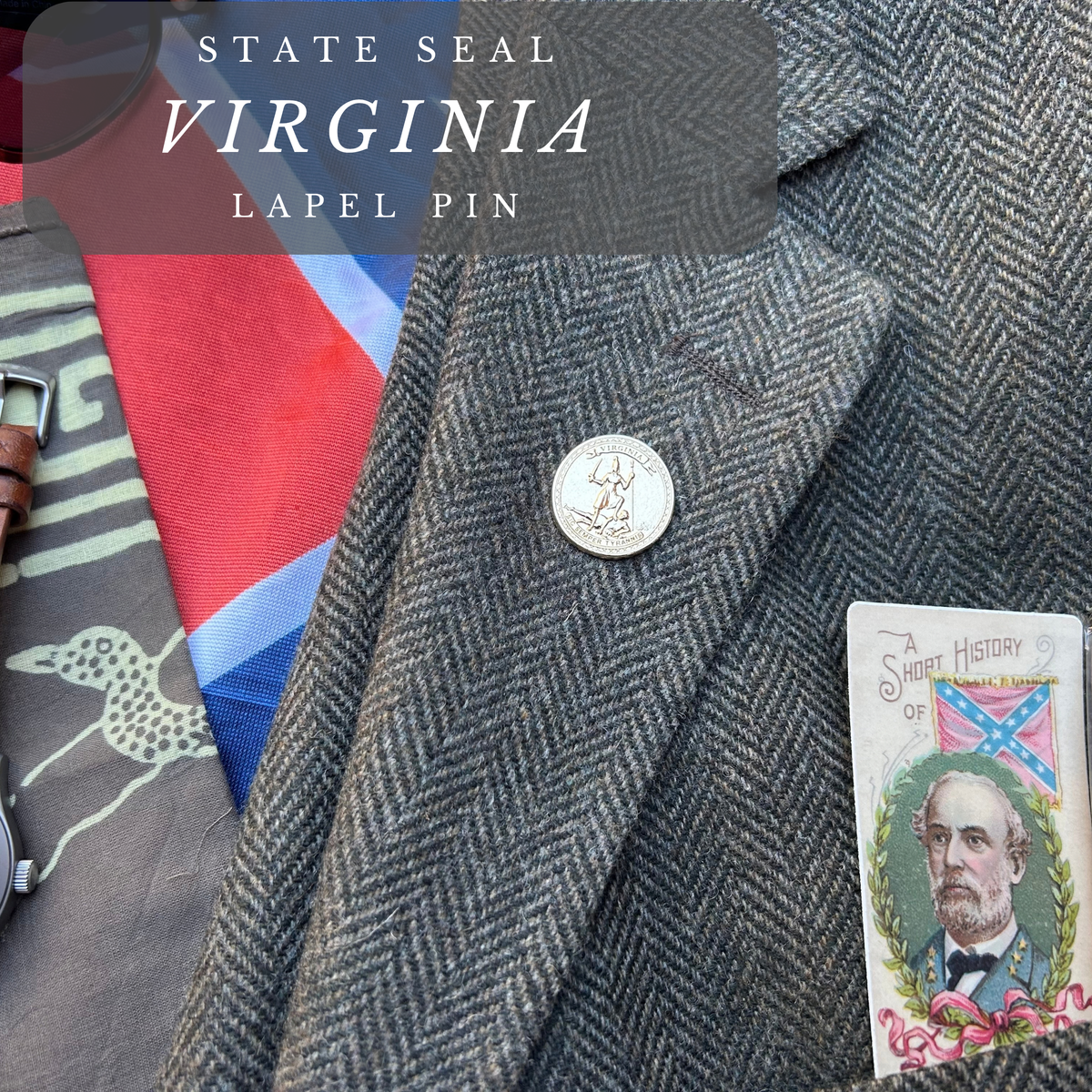 Virginia State Seal Lapel Pin