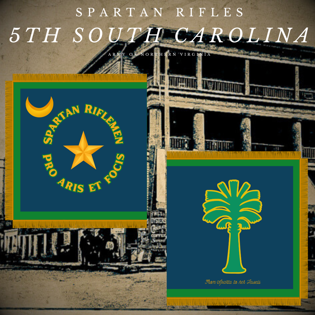 "Spartan Rifles" 5th South Carolina Flag Stickers/Magnet