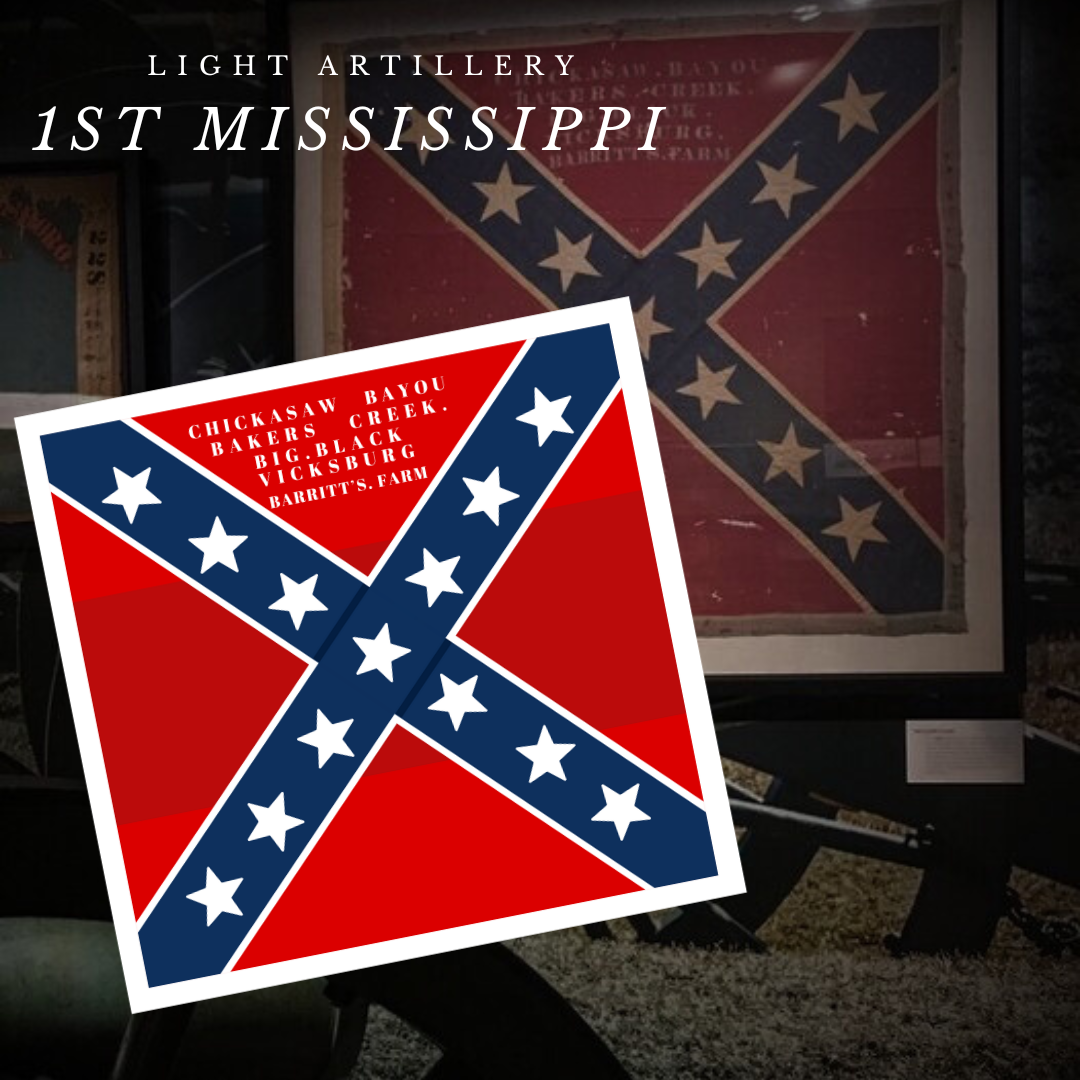 1st Mississippi Artillery Flag Stickers