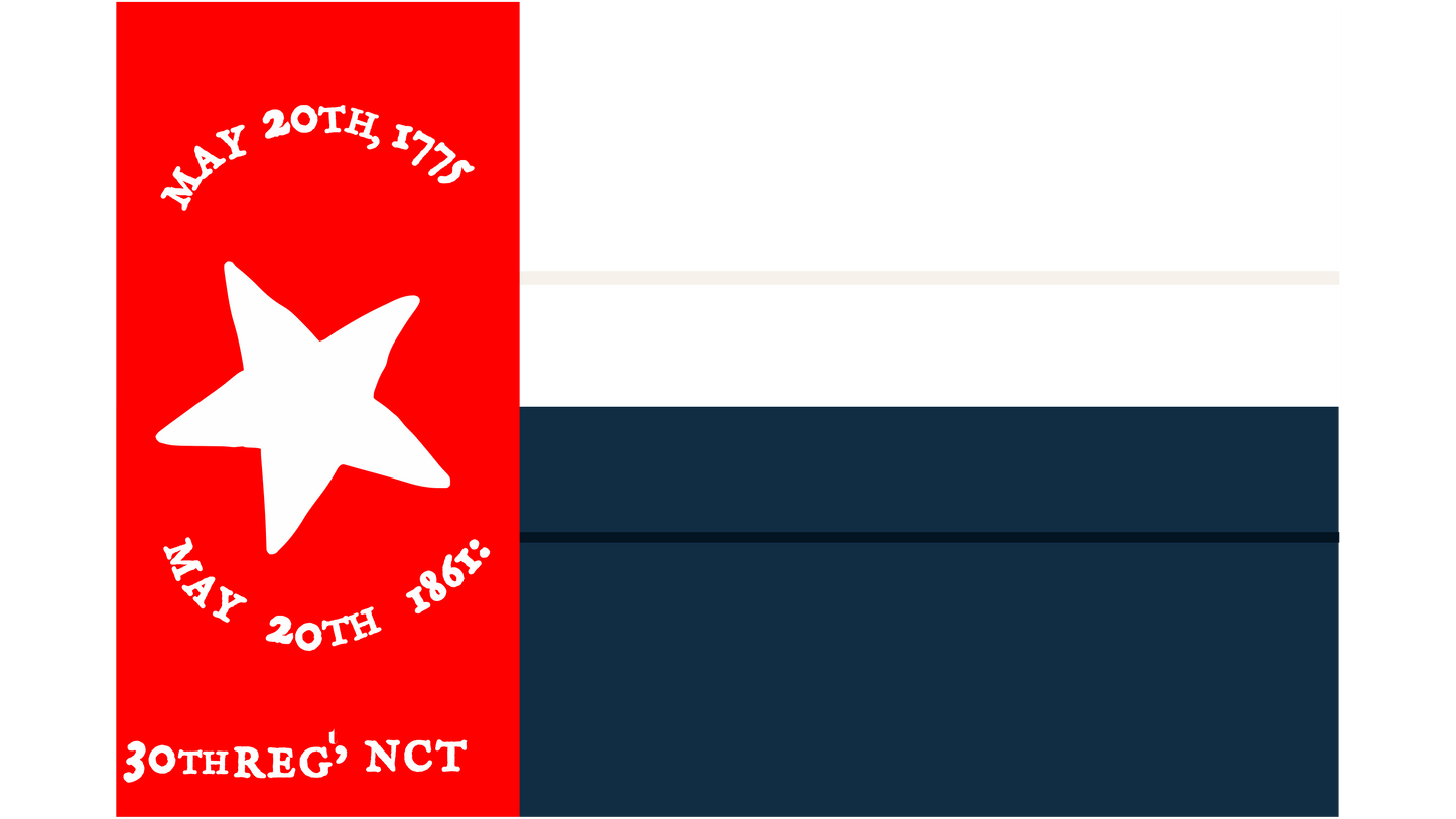 30th North Carolina State Flag Stickers/Magnets