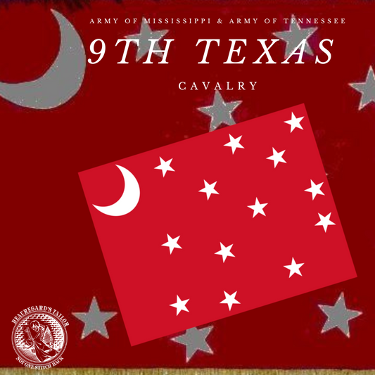 9th Texas Cavalry  Battle Flag Stickers/Magnets