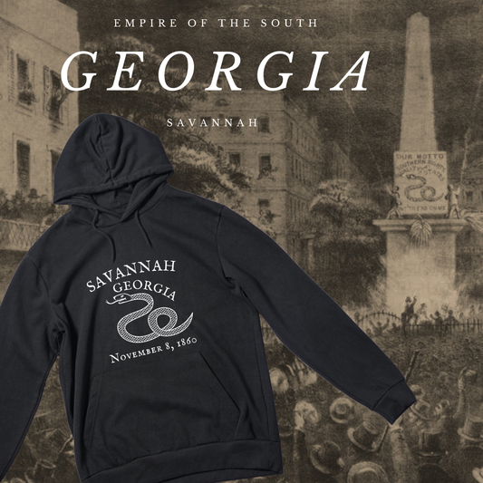 "Southern Rights - Equality of the States - Savannah 1860 Secession Banner Hoodie