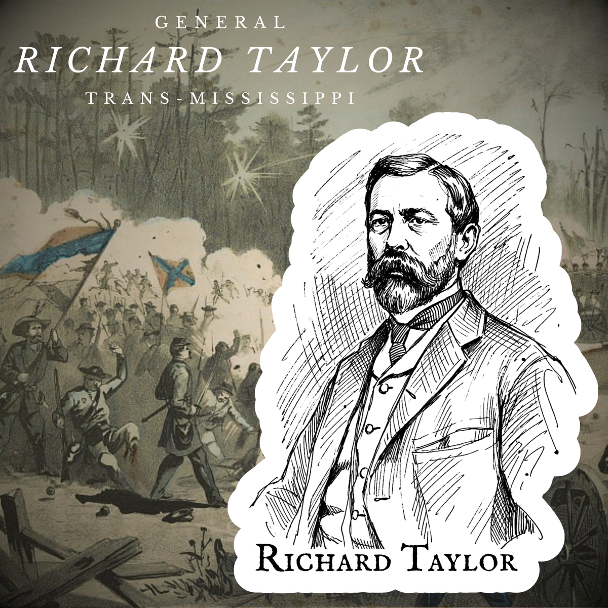 General Richard Taylor Sticker/Magnet