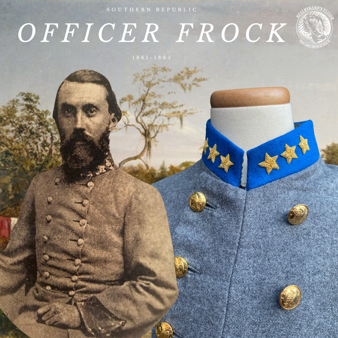 Confederate Officer Frock Coat - Cuff and Collar Trim