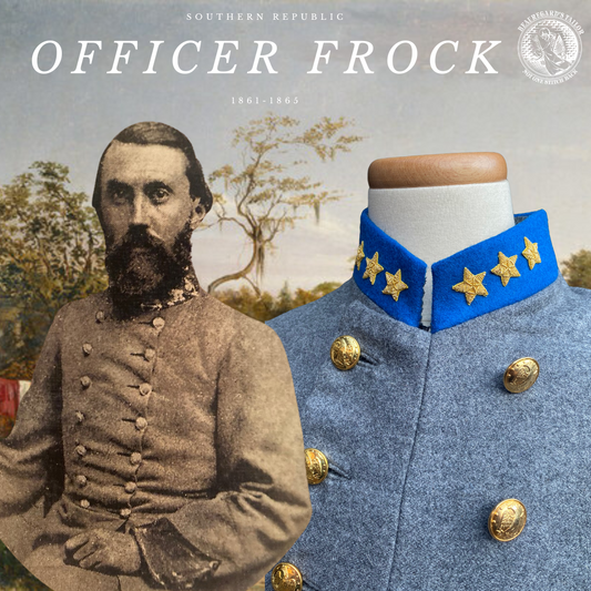 Confederate Officer Frock Coat - Cuff and Collar Trim