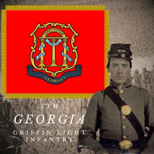 5th Georgia Infantry - Company B - Griffin Light infantry Flag Stickers/Magnet