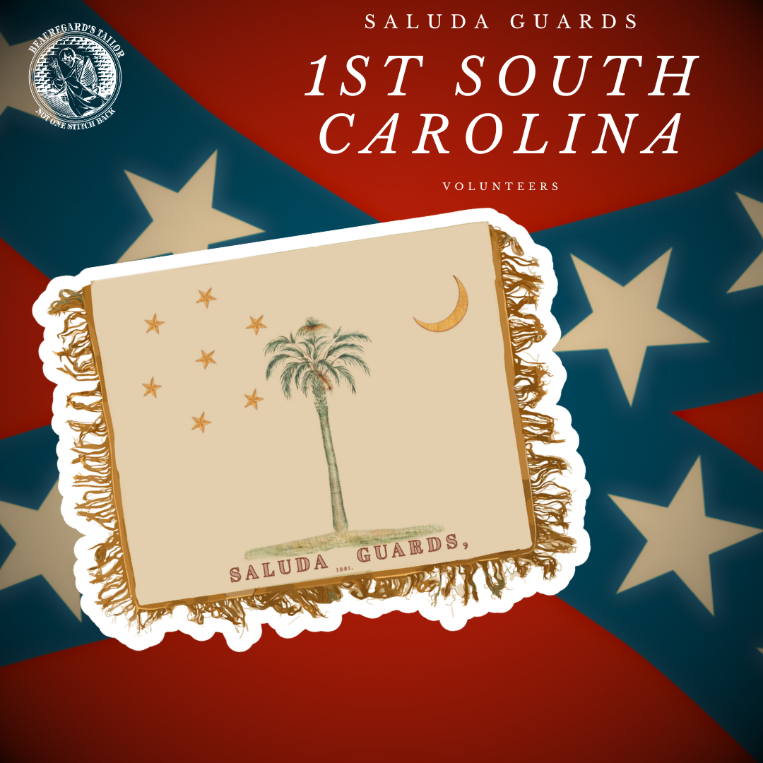 1st South Carolina Volunteers - Company O - Saluda Guards Flag Stickers/Magnet