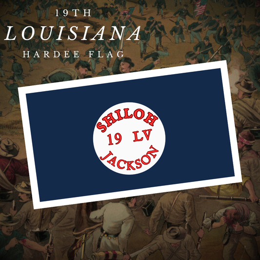19th Louisiana Hardee Flag Stickers
