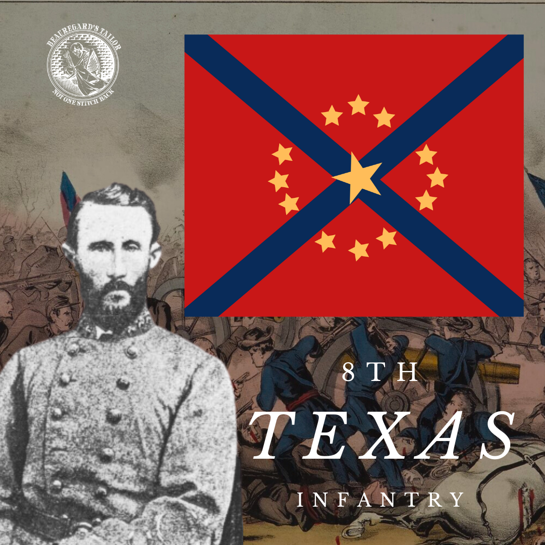 8th Texas Infantry Flag Sticker