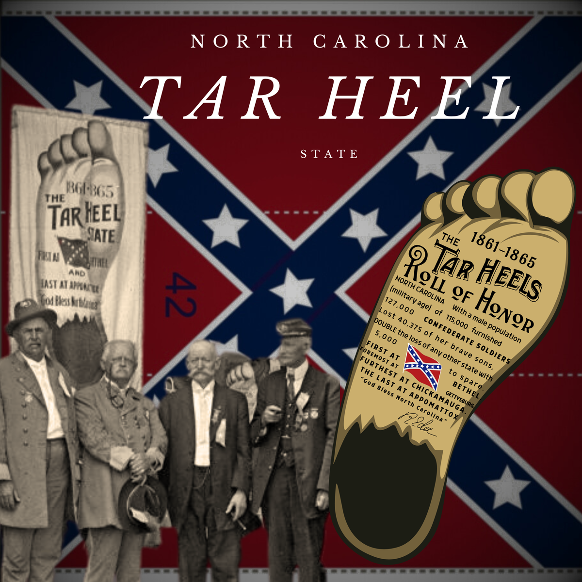 "Tar Heel State" - North Carolina Stickers/Magnets
