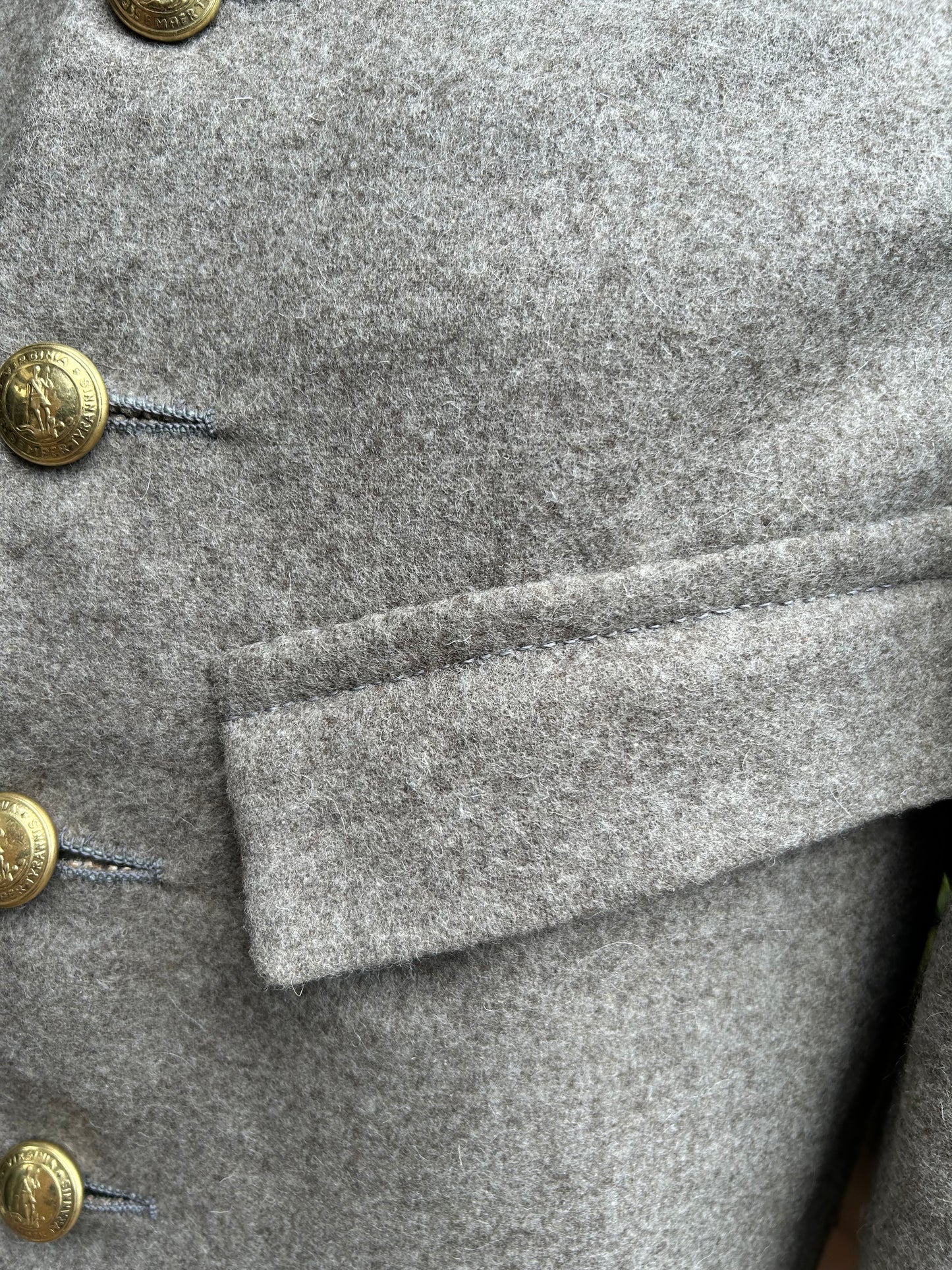 Confederate Officers Jacket - Austrian Braid and Breast Pockets