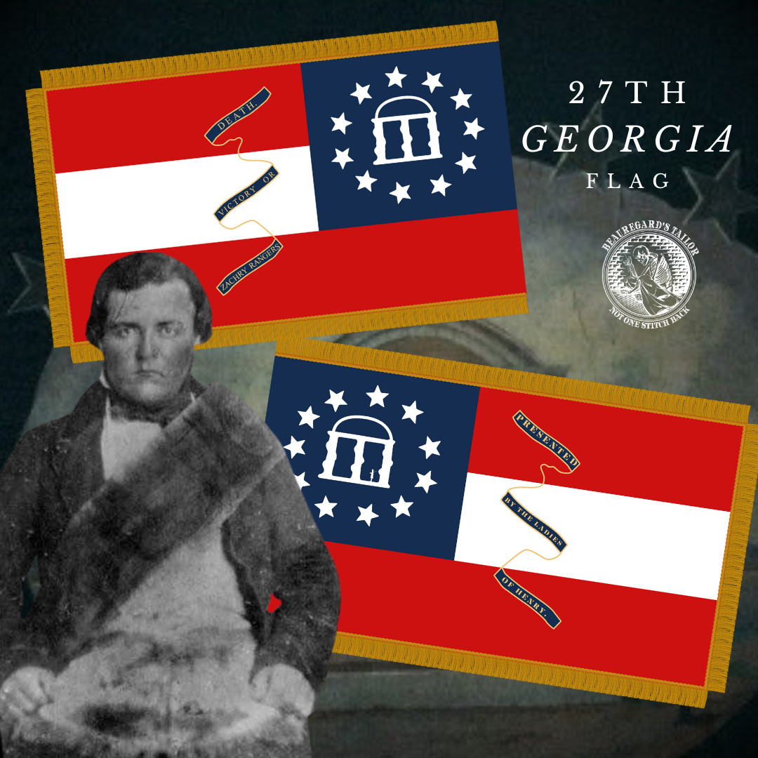 27th Georgia Infantry Flag Stickers/Magnet