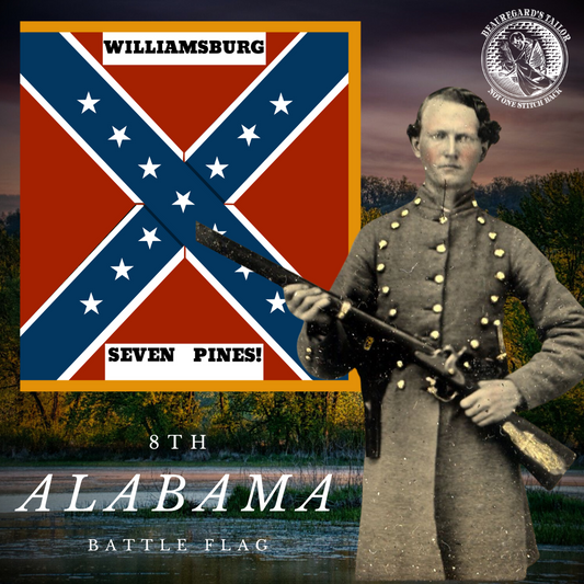 8th Alabama Battle Flag Stickers