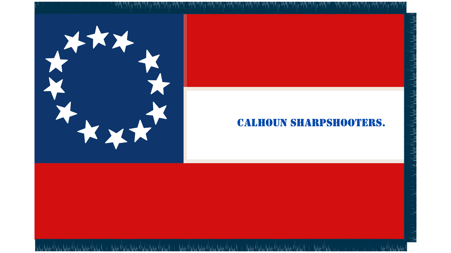 "Calhoun Sharpshooters" 5th Alabama Battalion House Flag