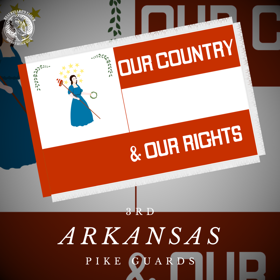 3rd Arkansas - Pike Guards Flag Stickers/Magnet