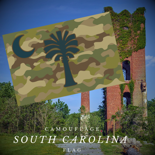 South Carolina Camouflage Flag Stickers/Magnet
