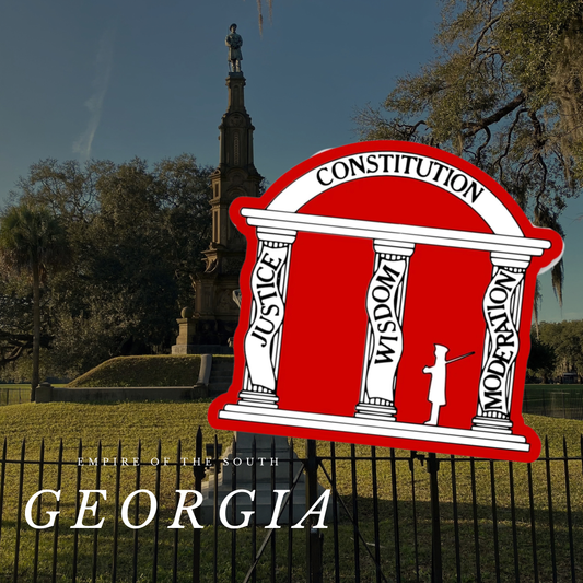 Georgia State Seal Flag Stickers/Magnets