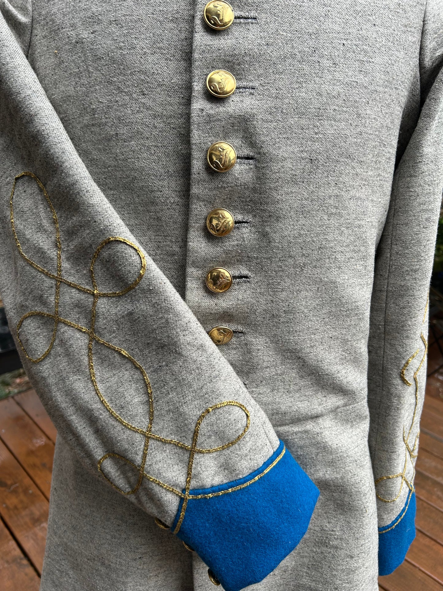 Confederate Officer Frock Coat - Single Breasted