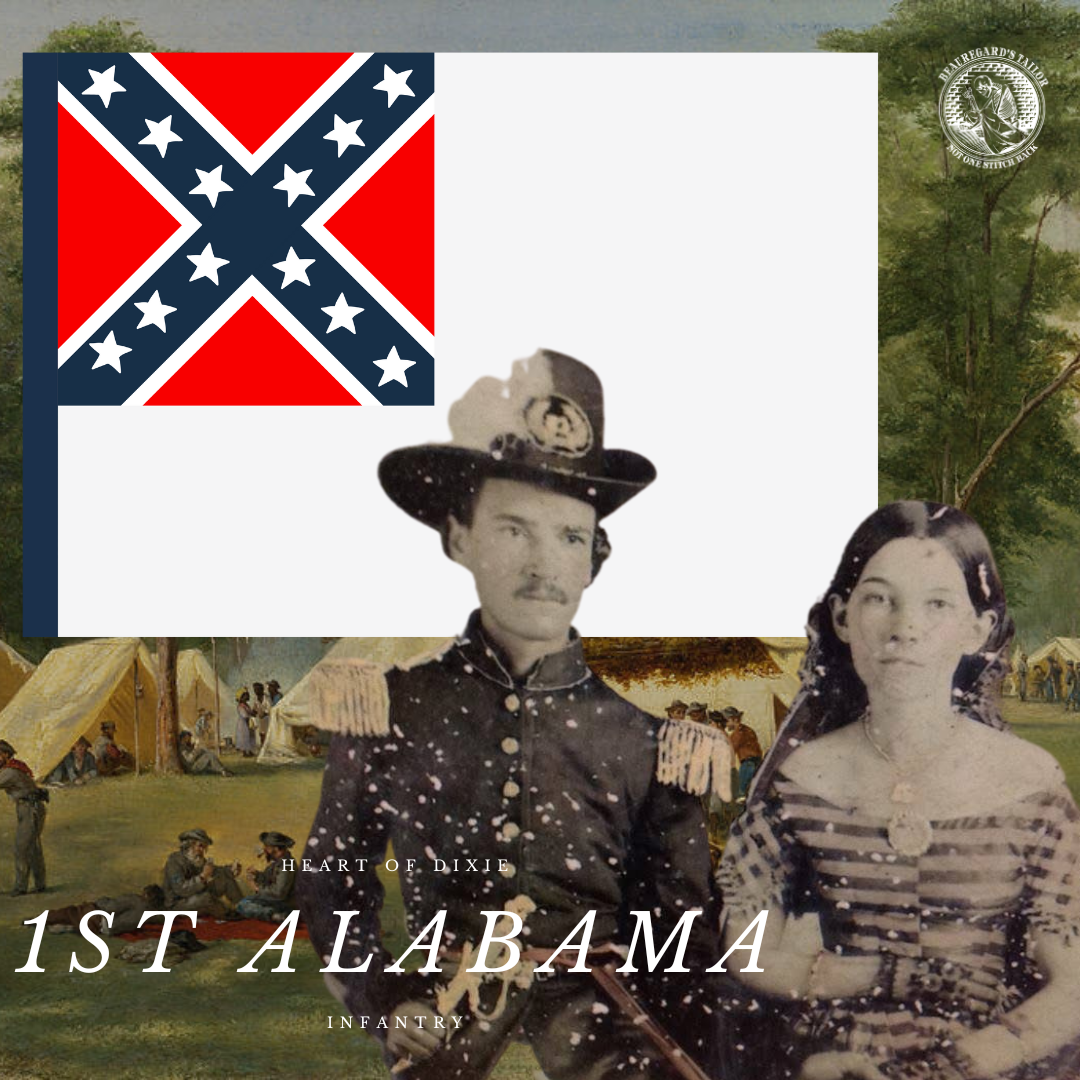 Alabama First Generation 1st Alabama Infantry 2nd National Flag – Beauregard's Tailor