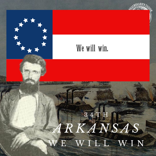 "We will win." 34th Arkansas 1st National House Flag