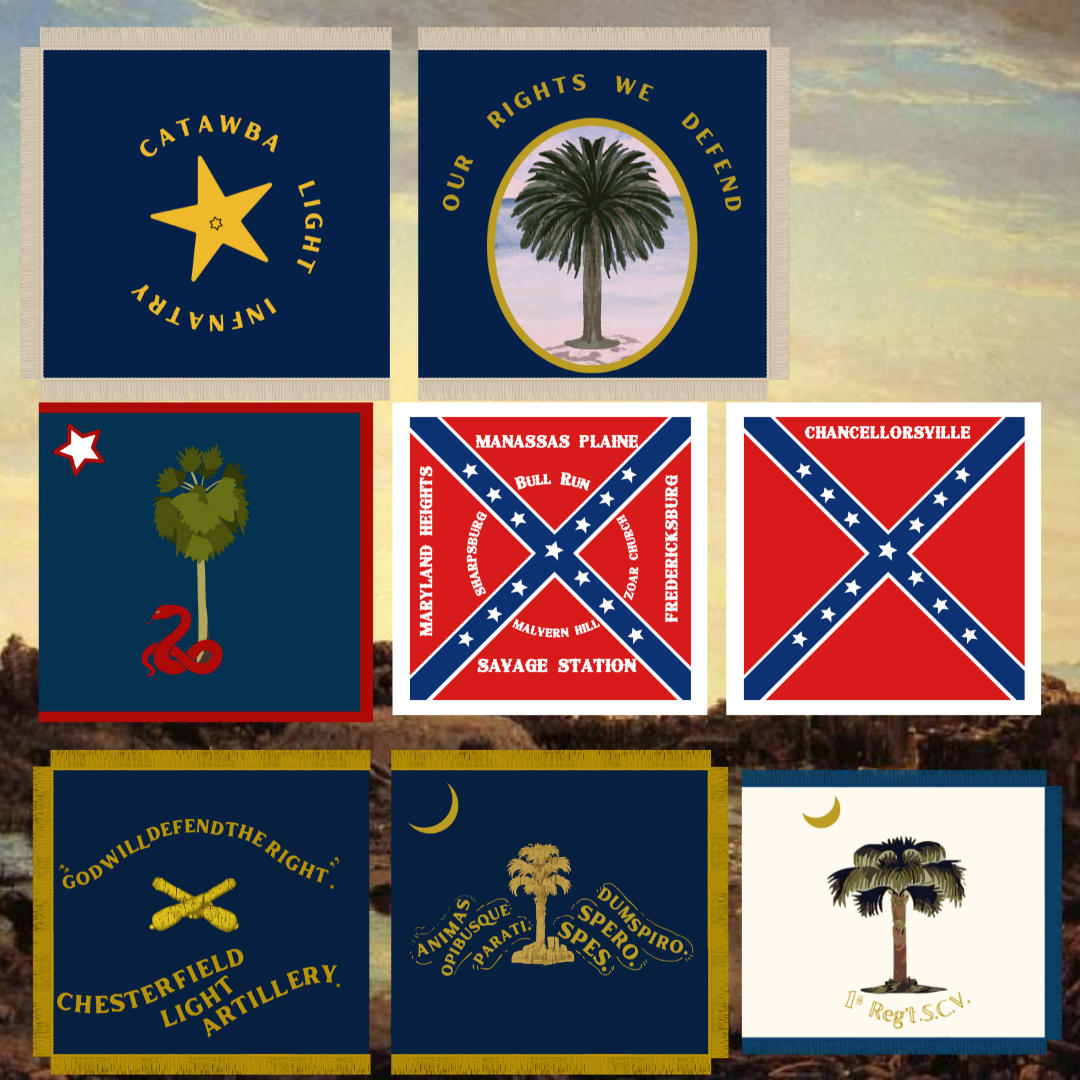 South Carolina Flag Sticker Set