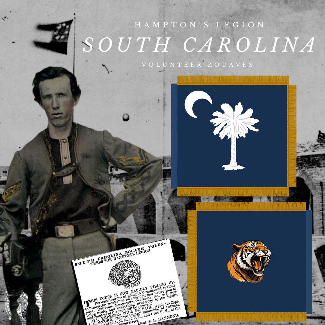 South Carolina Zouave Volunteers Company H (2nd), Infantry Battalion Hampton's Legion Stickers