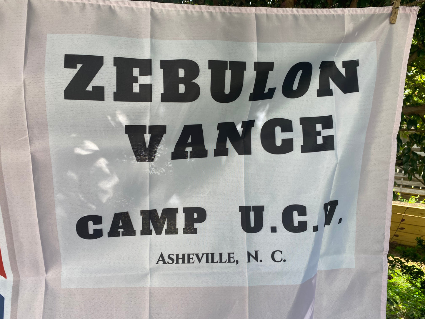 Zebulon Vance Camp U.C.V. Asheville, NC Flag