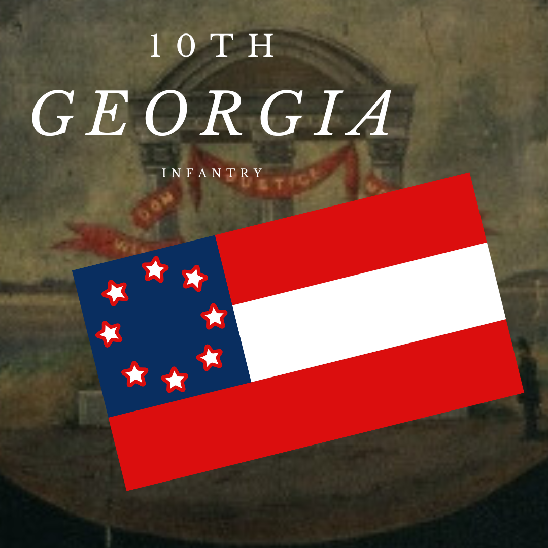 10th Georgia Infantry Flag Stickers/Magnet