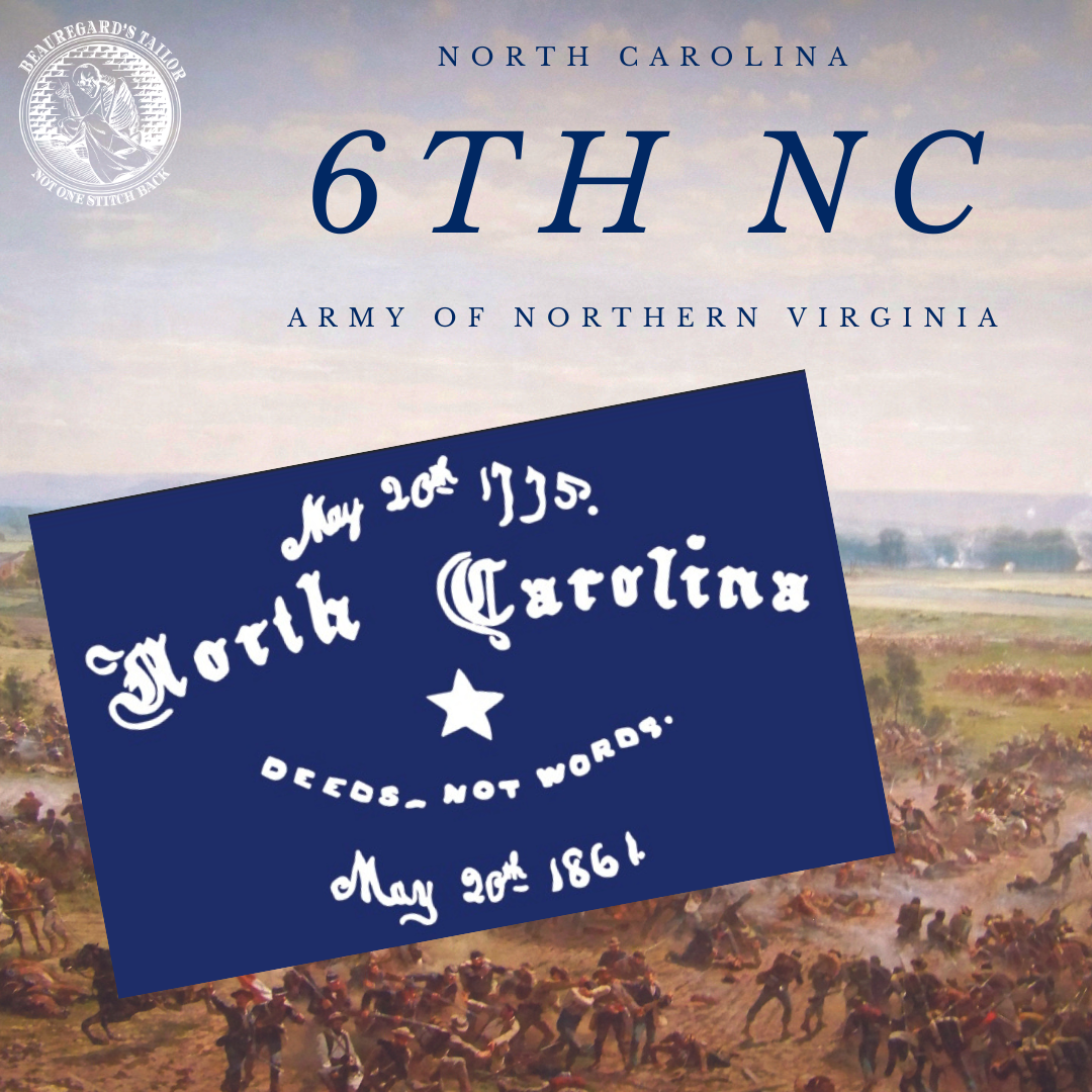 "Deeds Not Words" 6th North Carolina Infantry Sticker