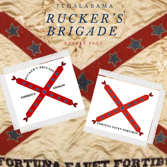 "Fortuna Favet Fortibus" ("Fortune favors the brave") 7th Alabama Cavalry Flag Stickers