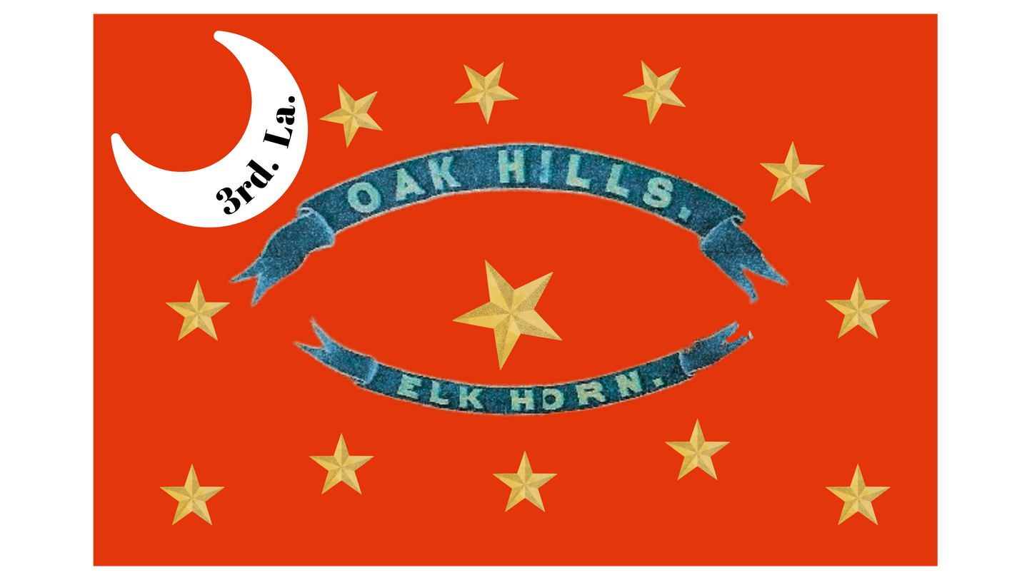 3rd Louisiana Infantry  Flag Sticker Set