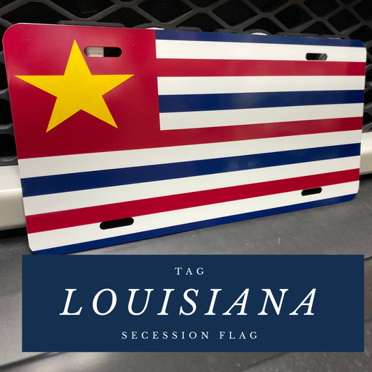 Republic of Louisiana Secession Flag Car Tag/Plate