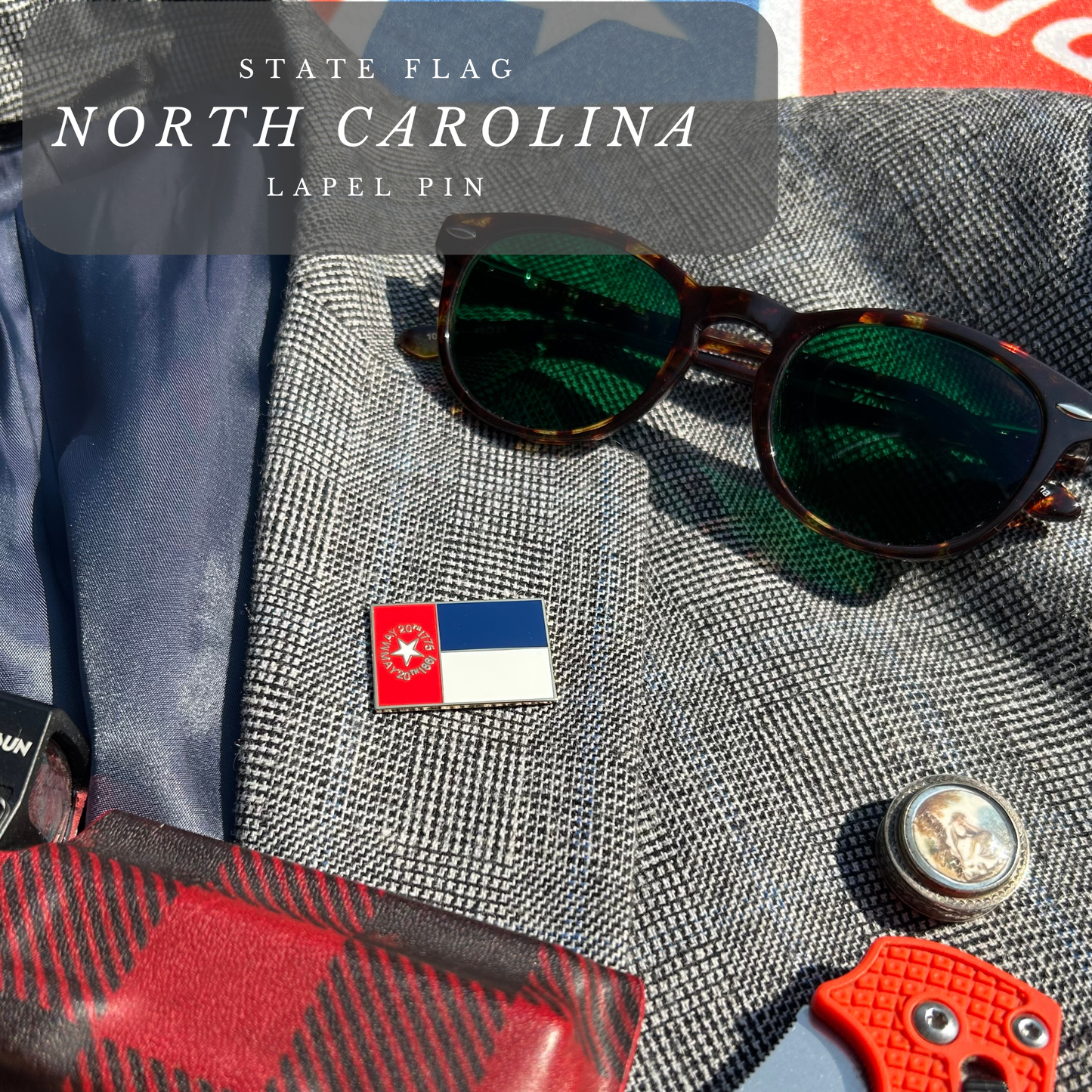 North Carolina Flag Lapel Pin