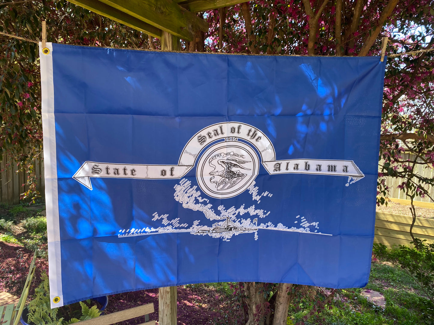 Alabama State Seal & Battle of Mobile Bay House Flag