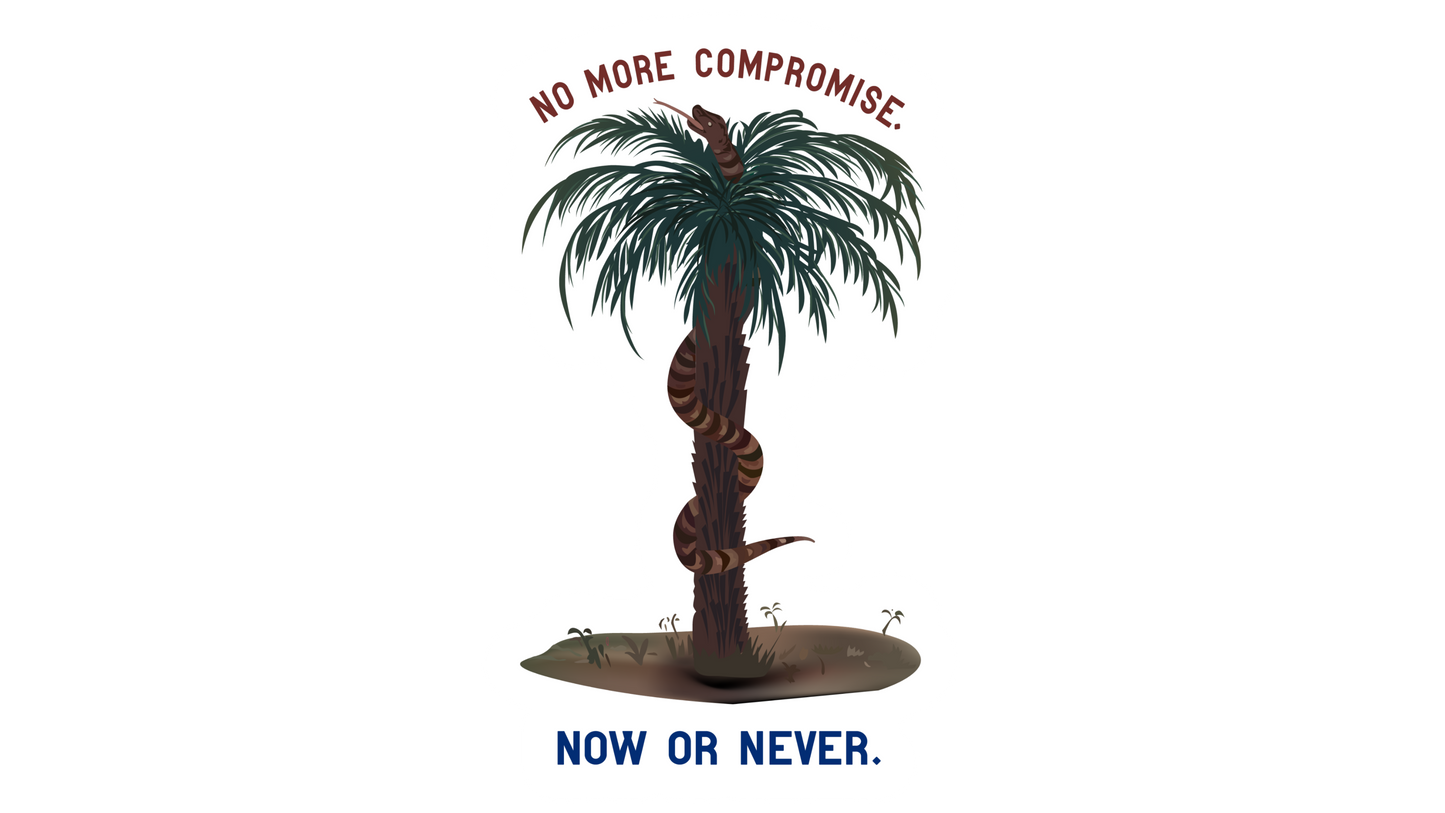 "No More Compromise" Charleston Secession Flag Stickers