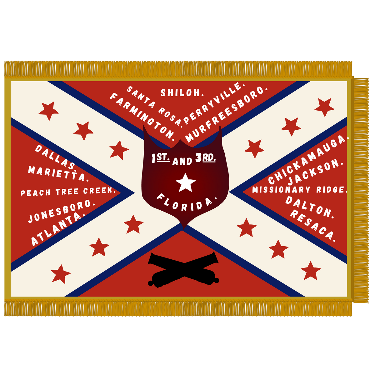 1st Florida Infantry Flags Stickers/Magnet