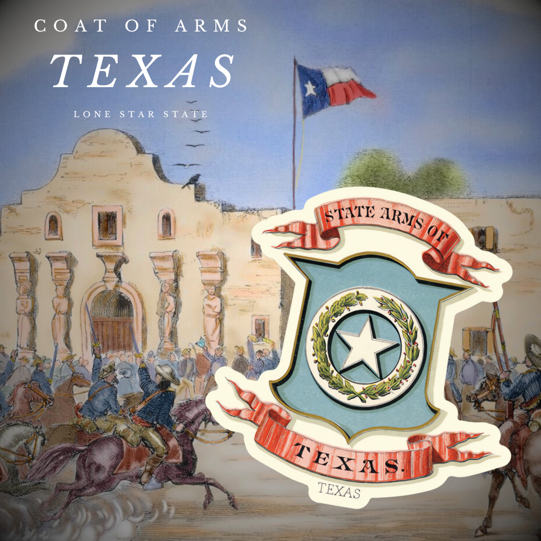 Texas Coat of Arms Stickers