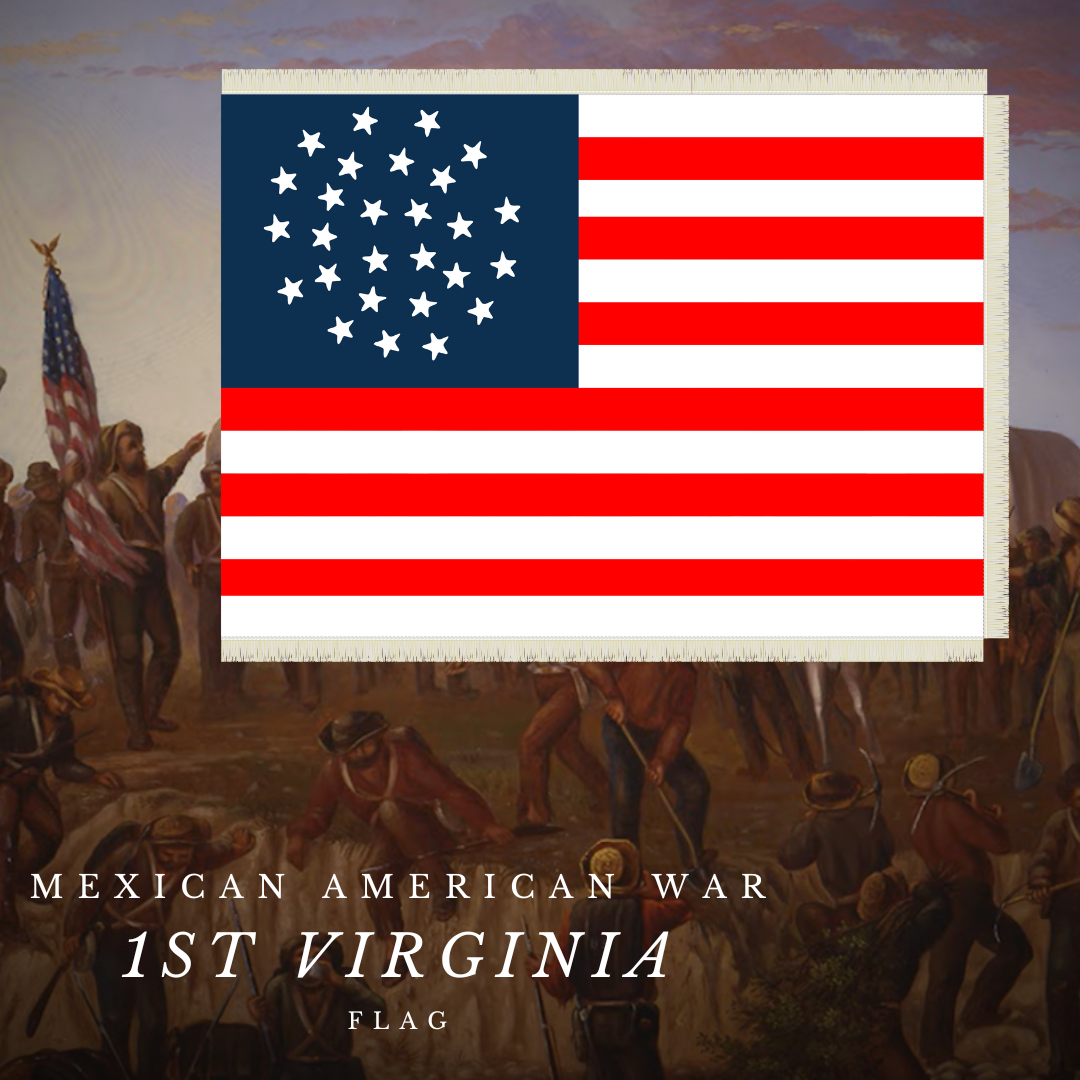 1st Virginia Militia  - Mexican American War Flag Stickers
