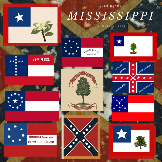 Mississippi Battle Flag Sticker Set