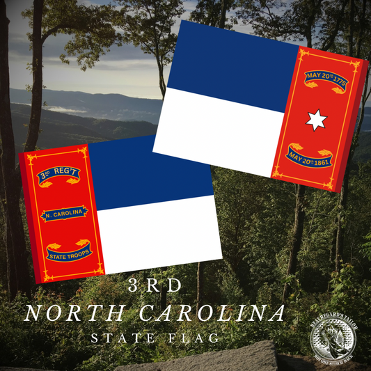 3rd North Carolina Infantry Flag Stickers/Magnet