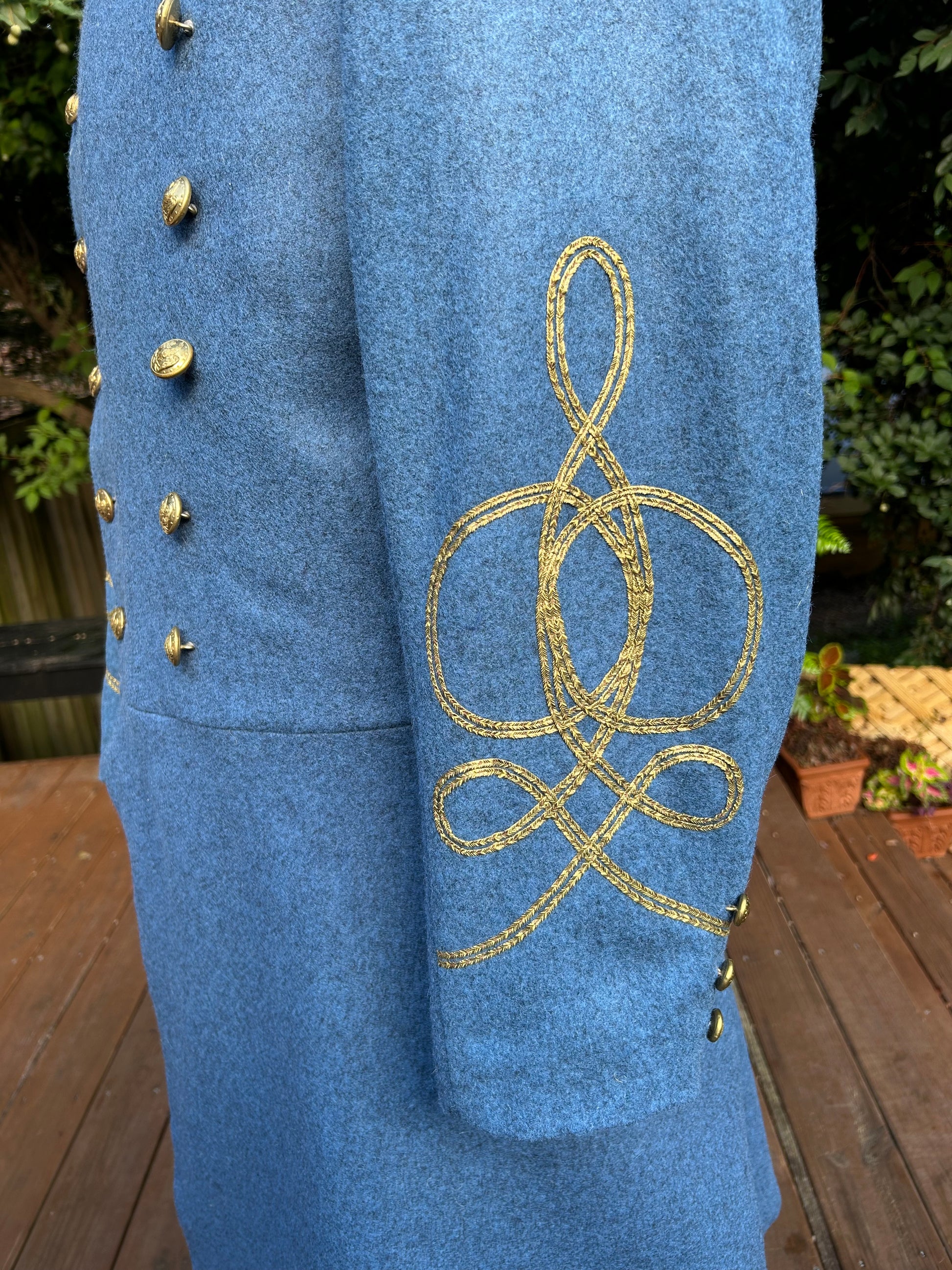 Confederate Officer Frock Coat Untrimmed Company Grade