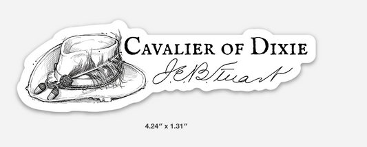 General J.E.B. Stuart "Cavalier of Dixie" Sticker/Magnet