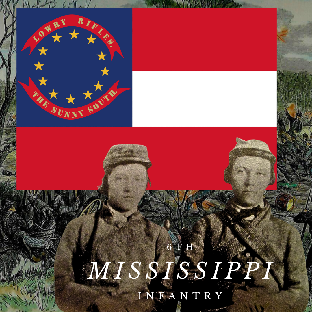 6th Mississippi 1st National Flag Stickers