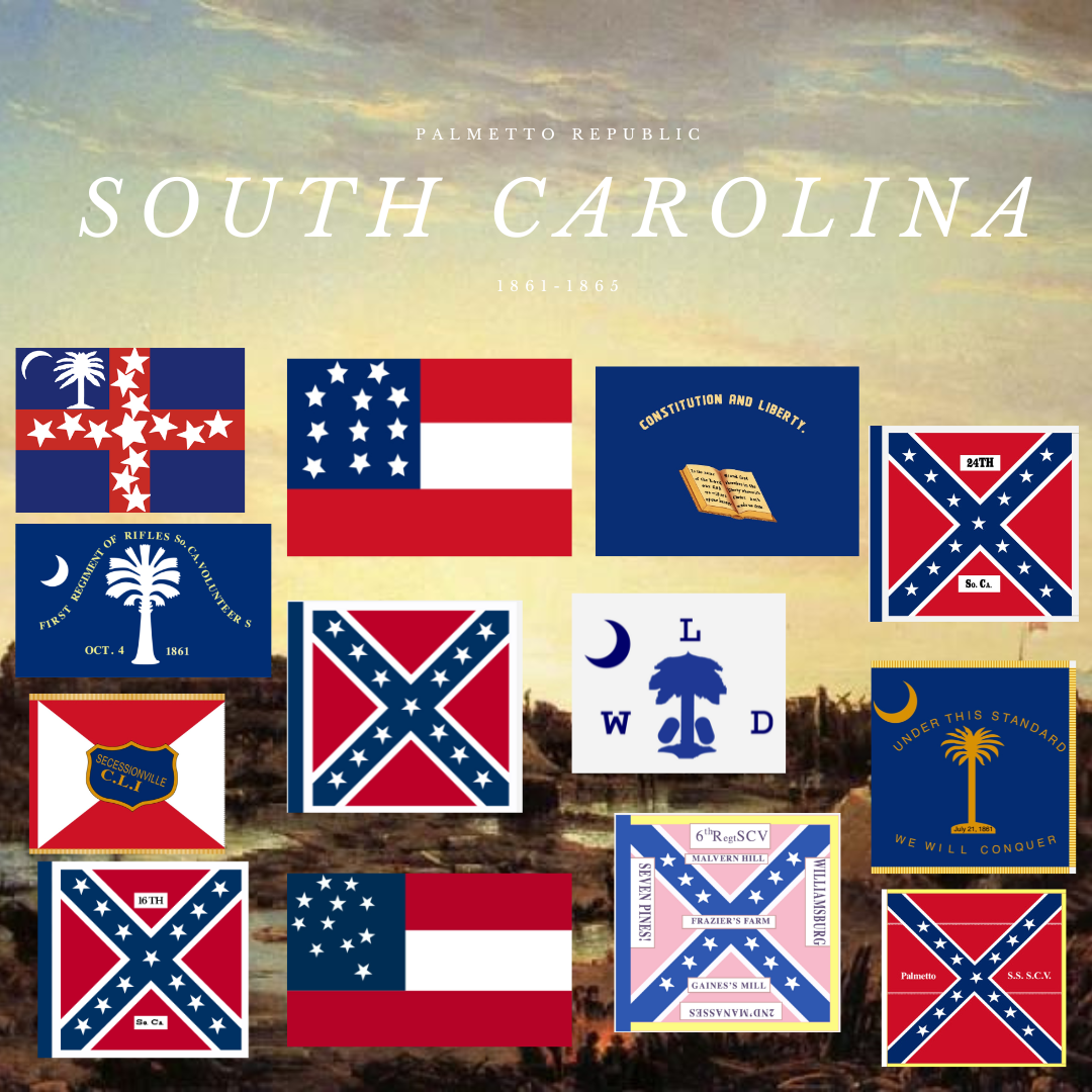 South Carolina Flag Sticker Set