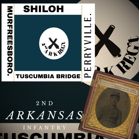 2nd Arkansas Hardee Flag Stickers/Magnet