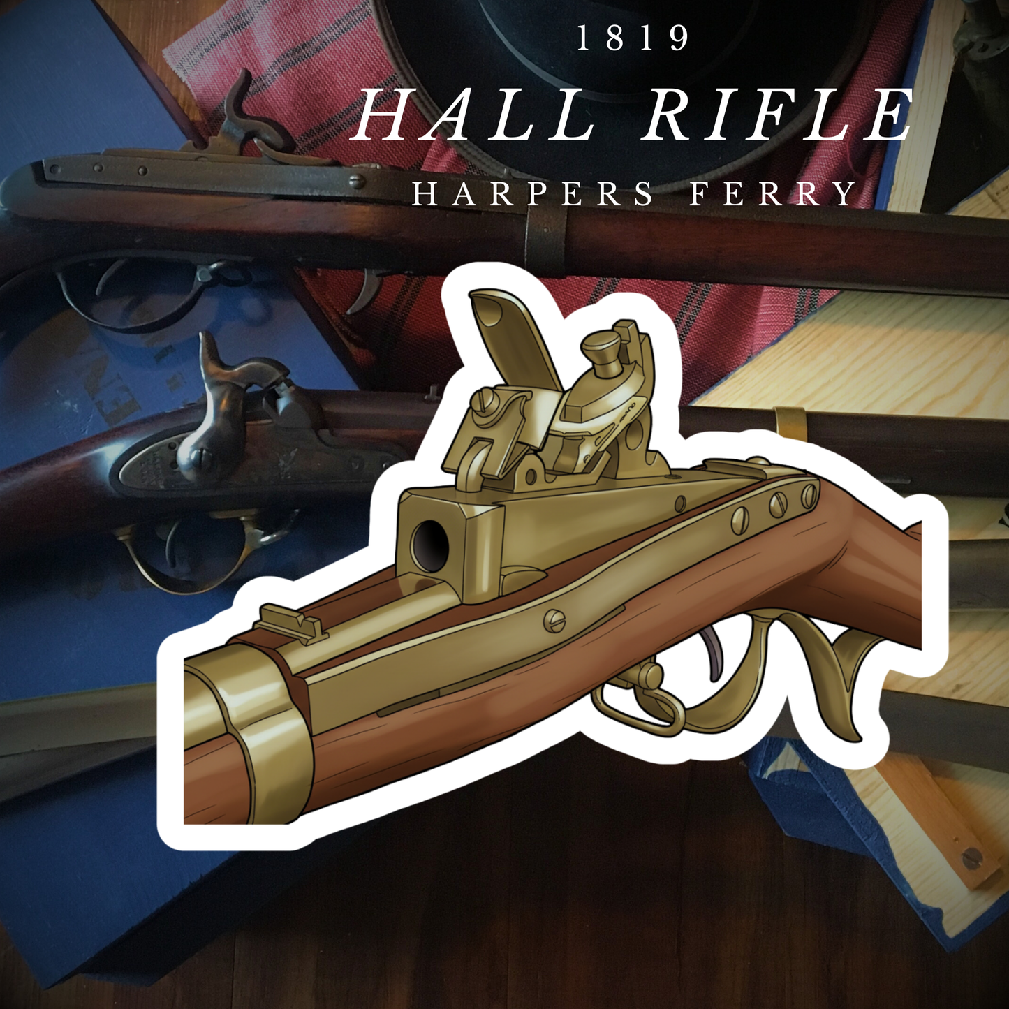M1819 Hall Rifle Stickers/Magnet