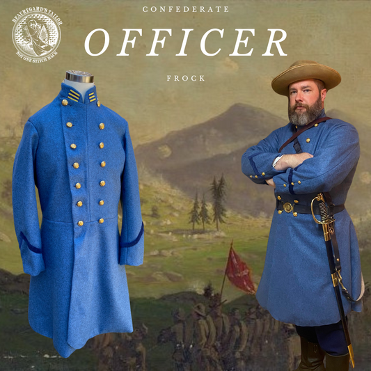 Confederate Officer Frock Coat - Cuff Trim Company Grade